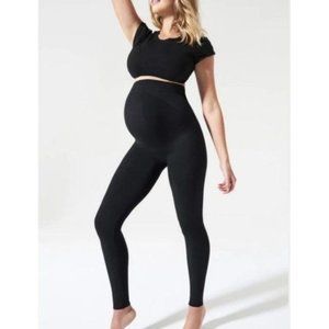 BLANQI Women's Black Everyday Maternity Full-Length Pant Leggings